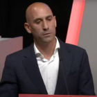 Luis Rubiales durant la seua intervenció.