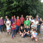 La vintena de participants, ahir en aquesta activitat agrocultural.