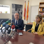 Jesús María Barrientos, presidente del TSJC, y la presidenta de la Audiencia de Lleida, Lucía Jiménez. 