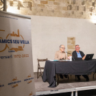 Josep Varela, ayer junto al presidente de los Amics de la Seu Vella.