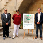 Joan Josep Ardanuy, Estefania Rufach i Joan Talarn, ahir a la presentació de la festa major de l’IEI.