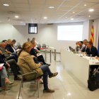 Reunió de la Comissió de Coordinació de Campanya Agrària celebrada a la Delegació del Govern a Lleida.