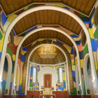 El temple parroquial de Penelles va ser repintat per Berni Puig el 2020