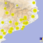 Mapa con la tendencia del número de días de calor.