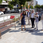 Larrosa va visitar les obres acompanyat de les regidores Iglesias, Morón i Miranda.