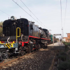 Las locomotoras, en Vimbodí de camino al museo de Móra la Nova.