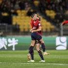 Aitana Bonmatí celebra su gol, que suponía el 2-0 para el equipo español.