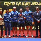 Joan Masip, Viktor Brodd, Marc Duran y Alberto Lillo, con la cuarta Copa del Rey de la historia del club.