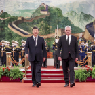El presidente cubano, Miguel Díaz-Canel, y el chino, Xi Jinping.