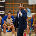 Jordi Acero, entrenador del Cadí La Seu, durante el partido del martes en la pista del Araski.