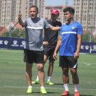 Marc Carballo durante un entrenamiento en Qingdao.