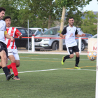 Ignasi, justo después del remate que significó el primer gol del partido para el Vallfogona.