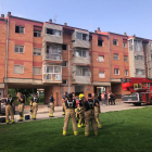 Imatge del dispositiu de dimecres de la setmana passada al foc mortal de Balaguer.