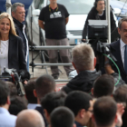 El primer ministre de Grècia i líder de la conservadora Nova Democràcia, davant de la seu del partit.