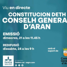 Segueix en 'streaming' la constitució del Conselh Generau d'Aran