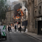 Una potent explosió de gas danya diversos edificis al centre de París