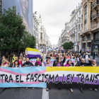 Una manifestación en contra del atraso del PSOE en la tramitación de la Ley Trans.