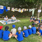 La campaña ‘Al Segrià, piscines cíviques’ arrancó ayer en Els Alamús con talleres para escolares. 