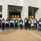 Concentració de secretaris judicials el passat 17 de febrer davant de l’Audiència de Lleida.