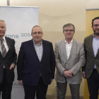 Sebastià Petit, Antoni Gelonch, Josep Giralt i Marc Cerón, ahir a la presentació al Museu de Lleida.