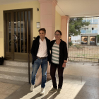 Jaume Asens y Laura Bergés, ayer en Balàfia.
