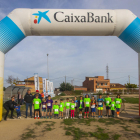 Una de les carreres infantils que es van disputar ahir com a prèvia de la marató de Lleida.