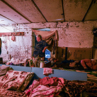 Ucranianos se refugian en un búnker en Severodonetsk.
