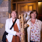 La consellera de Cultura, Natàlia Garriga, amb l’alcaldessa del Pont de Suert, Iolanda Ferran.