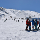 Esquiadors ahir a Baqueira Beret.