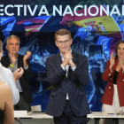 Feijóo, ahir durant la Junta Directiva Nacional celebrada pel PP a Madrid.