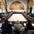 Una vista general de la reunió de la Taula de representació territorial del projecte de candidatura.