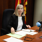 La presidenta de l’Audiència, Lucía Jiménez, va presentar ahir la Memòria judicial de l’any 2021