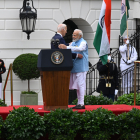 Modi y Biden ofrecieron una comparecencia en la Casa Blanca. 