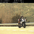 La imatge de la motocicleta infractora captada pel radar dels Mossos.
