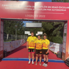 Tres leridanos logran la plata en el Campeonato de España de triatlón