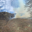 Incendi forestal a Canejan, a la Val d'Aran