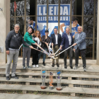 Duch, junto al concejal Ignasi Amor y los representantes de algunos de los 15 clubes adheridos.