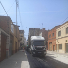 Les obres d’urbanització que es fan al carrer Nou.