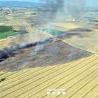 Estabilitzat l'incendi agrícola d'Algerri, que ha afectat 8,9 hectàrees