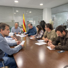 Reunión del grupo de trabajo de campesinado extensivo del Pallars Sobirà con el presidente del Consejo Comarcal, Carlos Isus.