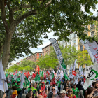 Imatge de la manifestació de funcionaris de Justícia que va tenir lloc ahir a Madrid.