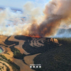 Vista del incendio de Artesa.