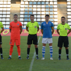 Los capitanes de Lleida y Andorra en el Trofeu Emili Vicente del año pasado.