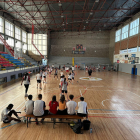 Algunos de los participantes en el pabellón 1 de octubre. 