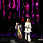 Martirio y Carmen París, dos de las cuatro protagonistas del concierto inaugural del Festival MUD de Lleida, anoche en la Llotja.