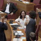 Llanos Massó, de Vox, fue elegida ayer presidenta de las Corts Valencianes gracias al apoyo del PP.