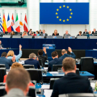 Una votación del pleno del Parlamento Europeo en Estrasburgo.