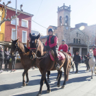 Una decena de caballos y ponis, en el desfile. 