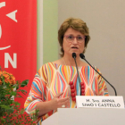 La consellera d'Educació, Anna Simó, en la presentació de l'Any Rosa Sensat.