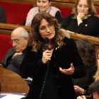 La consellera de la Presidència, Laura Vilagrà, intervenint a la sessió de control.